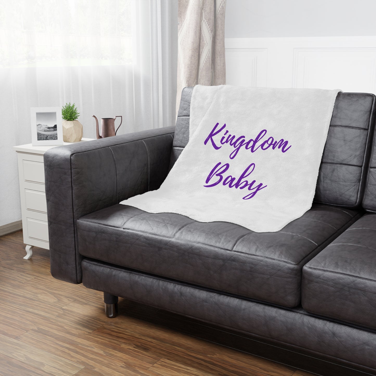 Kingdom Baby Purple Minky Blanket