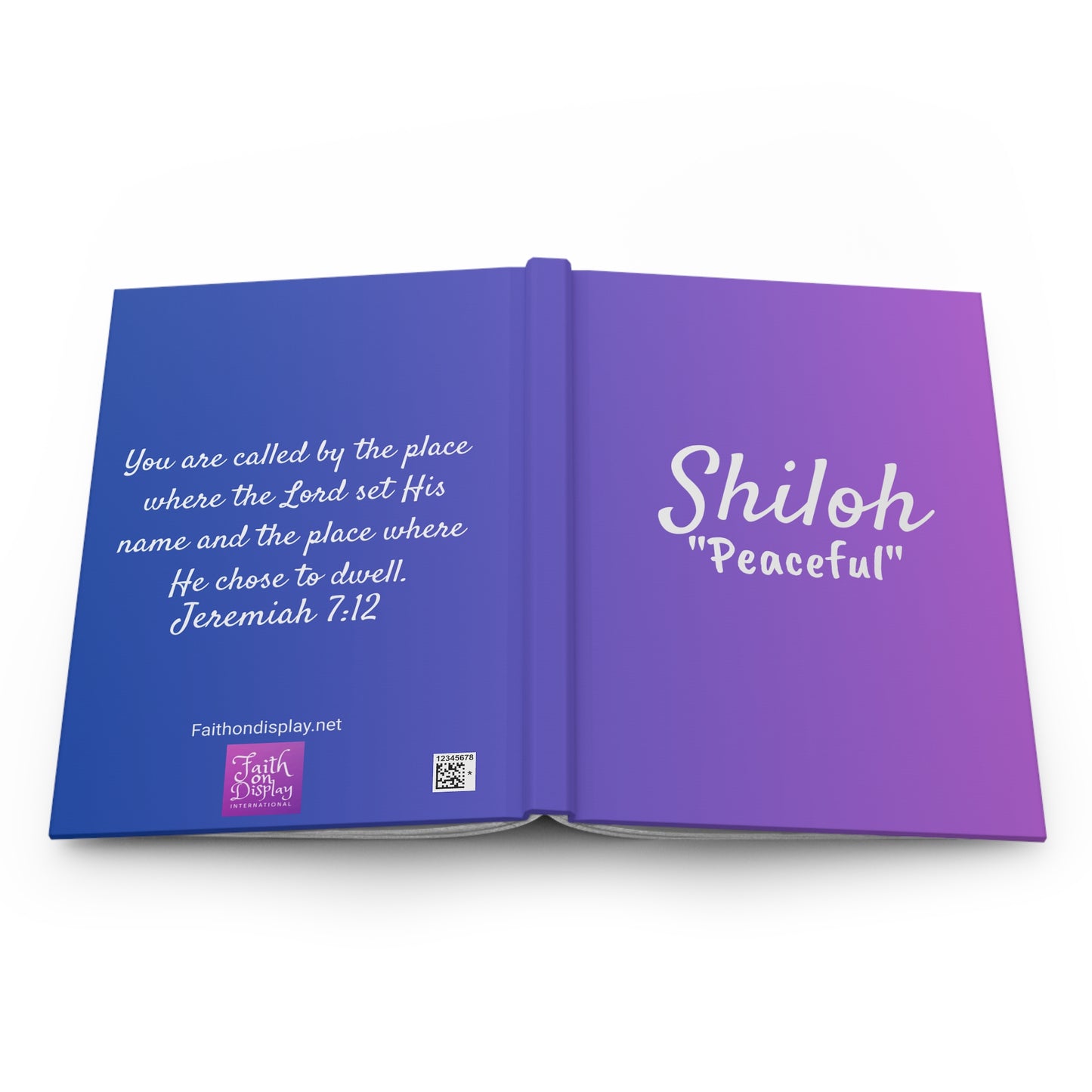 Shiloh "Peaceful" Custom Hardcover Journal/Notebook Matte